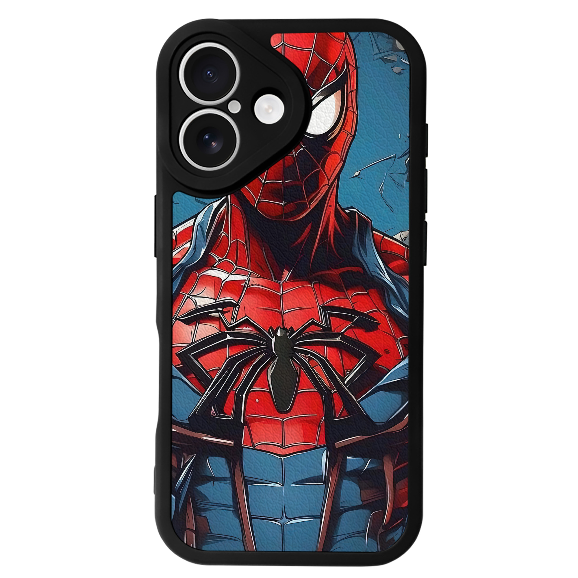 Spider Man スパイダーマン 【iPhone 16シリーズ対応】シリコンスマホケース（レザー調） 材質：シリコン
